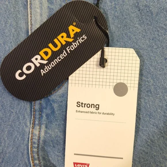 Levi's Jeans Men's 28x34 Blue Super Baggy Denim Cordura Drawstrings Retro NWT Jeans